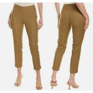 Lafayette 148 Womens 8 Camel Cropped Bleecker Straight Leg Trouser Pants NEW